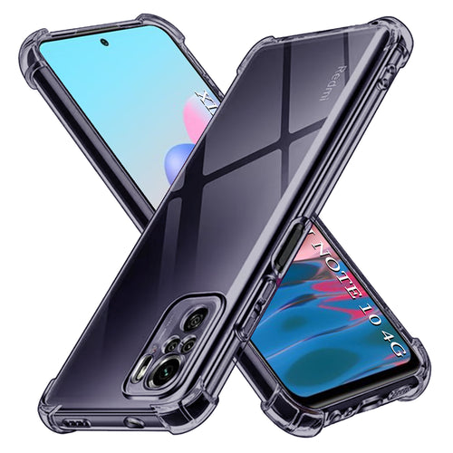 Husa pentru Xiaomi Redmi Note 10 4G, Techsuit Shockproof Clear Silicone, fumuriu
