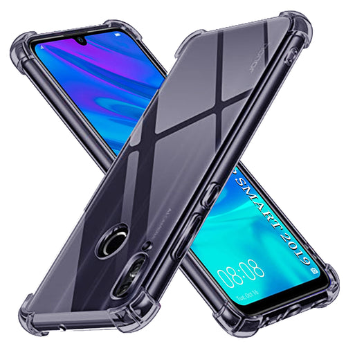 Husa pentru Huawei P Smart 2019, Techsuit Shockproof Clear Silicone, fumuriu