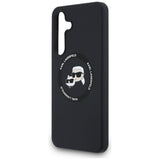 Husa pentru Samsung Galaxy S25 FE, Karl Lagerfeld Silicone KC Heads MagSafe (KLHMS25FESKCHTCK), negru