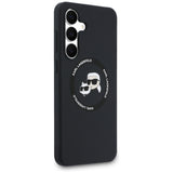 Husa pentru Samsung Galaxy S25 FE, Karl Lagerfeld Silicone KC Heads MagSafe (KLHMS25FESKCHTCK), negru
