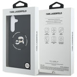 Husa pentru Samsung Galaxy S25 FE, Karl Lagerfeld Silicone KC Heads MagSafe (KLHMS25FESKCHTCK), negru