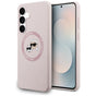Husa pentru Samsung Galaxy S25 FE, Karl Lagerfeld Silicone KC Heads MagSafe (KLHMS25FESKCHTCP), roz