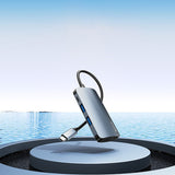 Hub USB Yesido Docking station 7in1 (HB16), Type-C to 1x USB3.0, 2x USB2.0, TF/SD Card, 1x VGA, 1x Type-C, 5Gbps, PD100W, gri