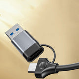 Hub USB Yesido (HB21), USB, Type-C to 3x USB, USB-C, RJ45 1000M, PD100W, Incarcare rapida, Plug & Play, 5Gbps, gri