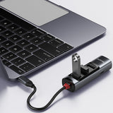 Hub USB Yesido Docking station 5in1 (HB22), Type-C to 3x USB, USB-C, HDMI, PD100W, Incarcare rapida, 4K@30Hz, 5Gbps, gri
