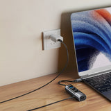 Hub USB Yesido Docking station 5in1 (HB22), Type-C to 3x USB, USB-C, HDMI, PD100W, Incarcare rapida, 4K@30Hz, 5Gbps, gri