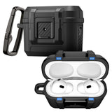 Husa casti pentru AirPods Pro 3, Spigen, Lock Fit Acs09825 Matte, negru