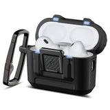Husa casti pentru AirPods Pro 3, Spigen, Lock Fit Acs09825 Matte, negru