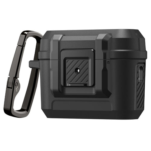 Husa casti pentru AirPods Pro 3, Spigen, Lock Fit Acs09825 Matte, negru