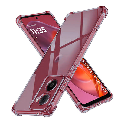 Husa pentru Motorola Moto G05, Techsuit Shockproof Clear Silicone, fumuriu