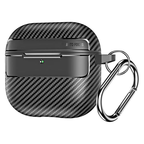 Husa casti pentru AirPods 4, Techsuit Carbonfiber, negru