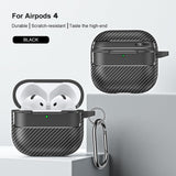 Husa casti pentru AirPods 4, Techsuit Carbonfiber, negru