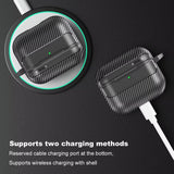 Husa casti pentru AirPods 4, Techsuit Carbonfiber, negru