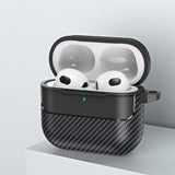 Husa casti pentru AirPods 4, Techsuit Carbonfiber, negru