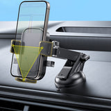 Suport auto Yesido Suport auto (C267), pentru Bord/Parbriz, 360, cu Telescopic Clema Brat, Easy Extending Clip, Non-slip, negru