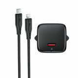 Incarcator retea Acefast (A118), GaN Technology, Incarcare rapida, PD30W, Mini Design, cu Type-C to Lightning Cable, 1.2m, negru