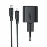 Incarcator retea Acefast (A118), GaN Technology, Incarcare rapida, PD30W, Mini Design, cu Type-C to Lightning Cable, 1.2m, negru