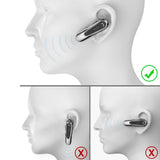 Casca Bluetooth Techsuit Premium Bluetooth Headset AirTalk (CB2), Bluetooth, 20 Hours Talk Time, Type-C, Lightweight, Dual Mic, negru