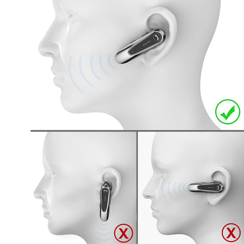 Casca Bluetooth Techsuit Premium Bluetooth Headset AirTalk (CB2), Bluetooth, 20 Hours Talk Time, Type-C, Lightweight, Dual Mic, negru