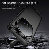 Husa pentru Honor Magic8 Pro, Techsuit Carbon Silicone, albastru