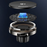 Suport auto Yesido cu Incarcare Wireless (DS30), pentru Bord/Parbriz/Grila ventilatie, Type-C, 15W, Qi2.0, negru