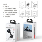 Suport auto Yesido cu Incarcare Wireless (DS30), pentru Bord/Parbriz/Grila ventilatie, Type-C, 15W, Qi2.0, negru
