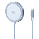 Incarcator wireless UGREEN MagFlow (55959), Incarcare rapida, MagSafe, Qi2, 25W, Strong Grip, 1.5m, albastru