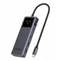 Hub USB UGREEN Uno 6in1 (75177), Afisaj LED, 2x USB, Type-C, HDMI, 4K@60Hz, 20W, gri