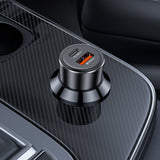 Incarcator auto Yesido Incarcator auto (Y64), Dual port USB-A + Type-C, 50W, Multi Protection, Incarcare rapida, negru