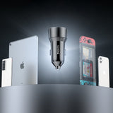 Incarcator auto Yesido Incarcator auto (Y64), Dual port USB-A + Type-C, 50W, Multi Protection, Incarcare rapida, negru