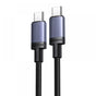 Cablu UGREEN de date L532 (65906), Type-C to Type-C, Incarcare rapida, 240W, 5A, 480Mbps, E-Marker Chip, Nylon, 0.5m, gri