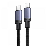 Cablu UGREEN de date L532 (65909), Type-C to Type-C, Incarcare rapida, 240W, 5A, 480Mbps, E-Marker Chip, Nylon Braided, 3m, gri
