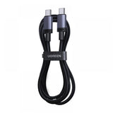 Cablu UGREEN de date L532 (65909), Type-C to Type-C, Incarcare rapida, 240W, 5A, 480Mbps, E-Marker Chip, Nylon Braided, 3m, gri