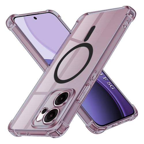 Husa pentru OPPO Reno14 FS 5G, Techsuit Shockproof Clear Silicone MagSafe, fumuriu