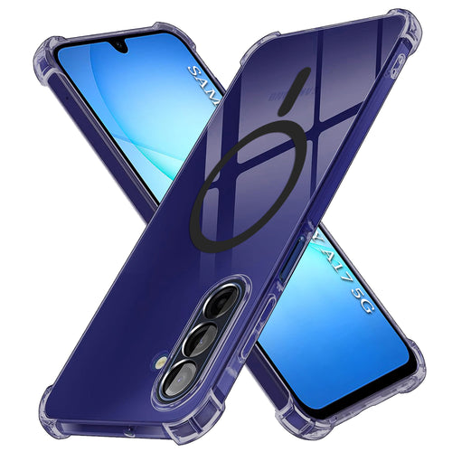 Husa pentru Samsung Galaxy A17 5G, Techsuit Shockproof Clear Silicone MagSafe, fumuriu