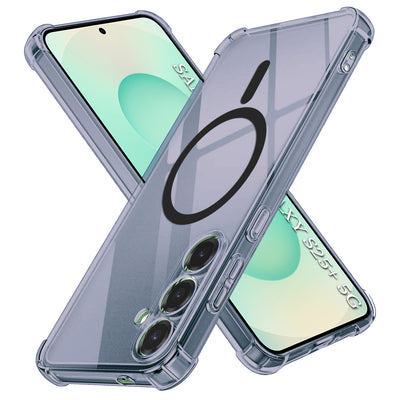 Husa pentru Samsung Galaxy S25 Plus, Techsuit Shockproof Clear Silicone MagSafe, fumuriu