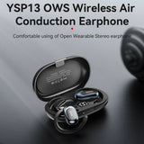 Casti wireless Yesido (YSP13), cu Bluetooth V5.3, Open-ear Design, Air Conduction Sunet, 600mAh, LED, negru