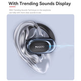 Casti wireless Yesido (YSP13), cu Bluetooth V5.3, Open-ear Design, Air Conduction Sunet, 600mAh, LED, negru