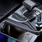 Incarcator auto Yesido Incarcator auto (Y60), Cable Type-C to Lightning Included, Lightning/USB-A/USB-C Ports, 38W, Incarcare rapida, negru