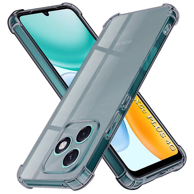 Husa pentru Honor X5c Plus, Techsuit Shockproof Clear Silicone, fumuriu