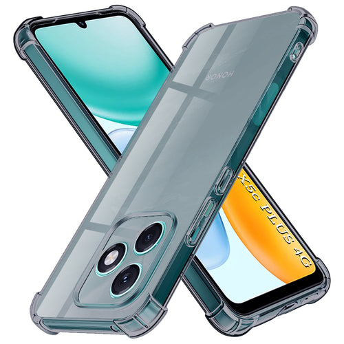 Husa pentru Honor X5c Plus, Techsuit Shockproof Clear Silicone, fumuriu