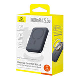 Baterie Externa Baseus Magnetic Enerfill FM11 (P1008210E123-00), USB-C Cable, Ultra-Mini, Type-C 22.5W, 10000mAh, Negru