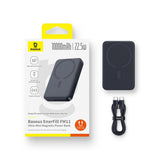 Baterie Externa Baseus Magnetic Enerfill FM11 (P1008210E123-00), USB-C Cable, Ultra-Mini, Type-C 22.5W, 10000mAh, Negru