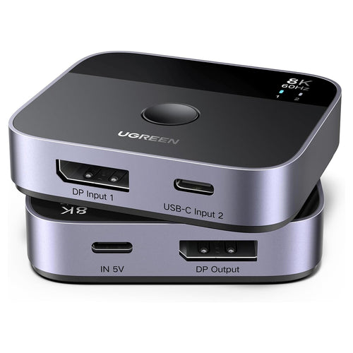 Adaptor UGREEN Adapter (65878), Switch Type-C, DP to Type-C, DP, UHD 4K@240Hz, 3D HDR, Plug&play, Stable Transmission