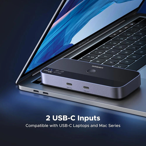 Adaptor UGREEN Adapter CM691 (45784), Sharing Switch 2xUSB-C & Mini USB Input, 3xUSB & USB-C Output, 10Gbps, Plug&play