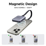 Cititor de carduri UGREEN Magnetic Card Reader CM898 (65095), 2x Type-C, SD/TF Card, PD100W Incarcare rapida, 312MB/s, 4K, 2TB, gri