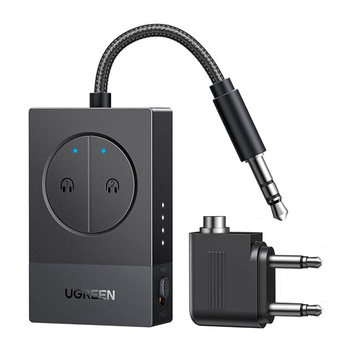 Adaptor UGREEN Transmitter Audio Adapter BT305 (65706), Type-C, Jack 3.5mm, Bluetooth 5.4, Dual Pairing, LED Lights