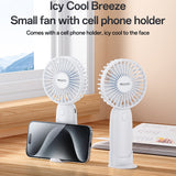 Yesido Mini Handheld Fan (YF15), cu Phone Stand, 3x Speed Levels, Low Noise, 1200mAh, Negru