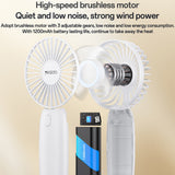 Yesido Mini Handheld Fan (YF15), cu Phone Stand, 3x Speed Levels, Low Noise, 1200mAh, Negru