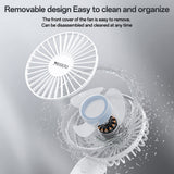 Yesido Mini Handheld Fan (YF15), cu Phone Stand, 3x Speed Levels, Low Noise, 1200mAh, Negru